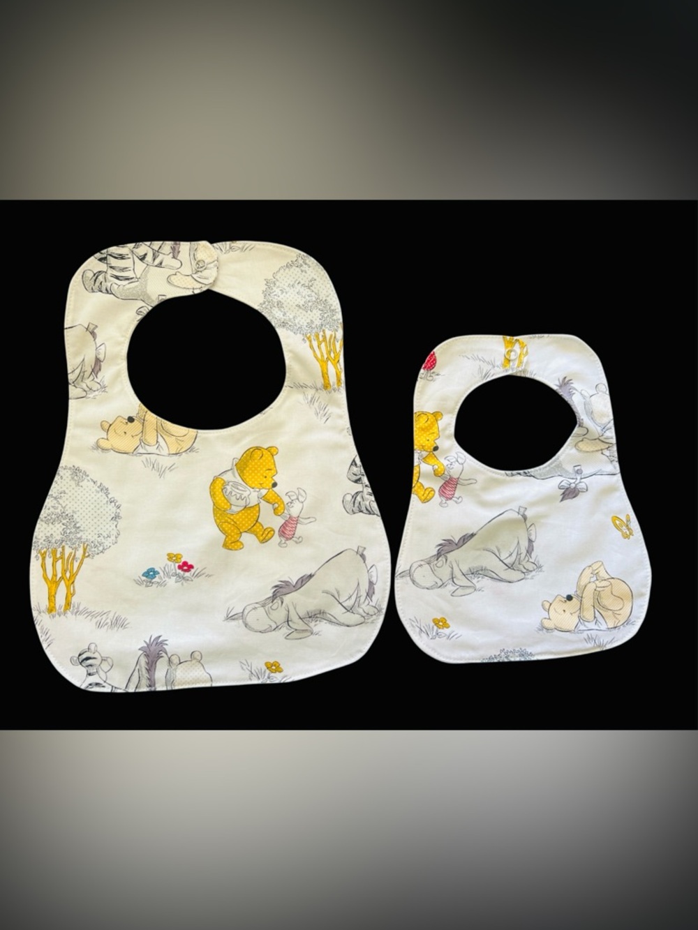 Classic Winnie-The-Pooh Yellow Baby Bib - Set of 2
